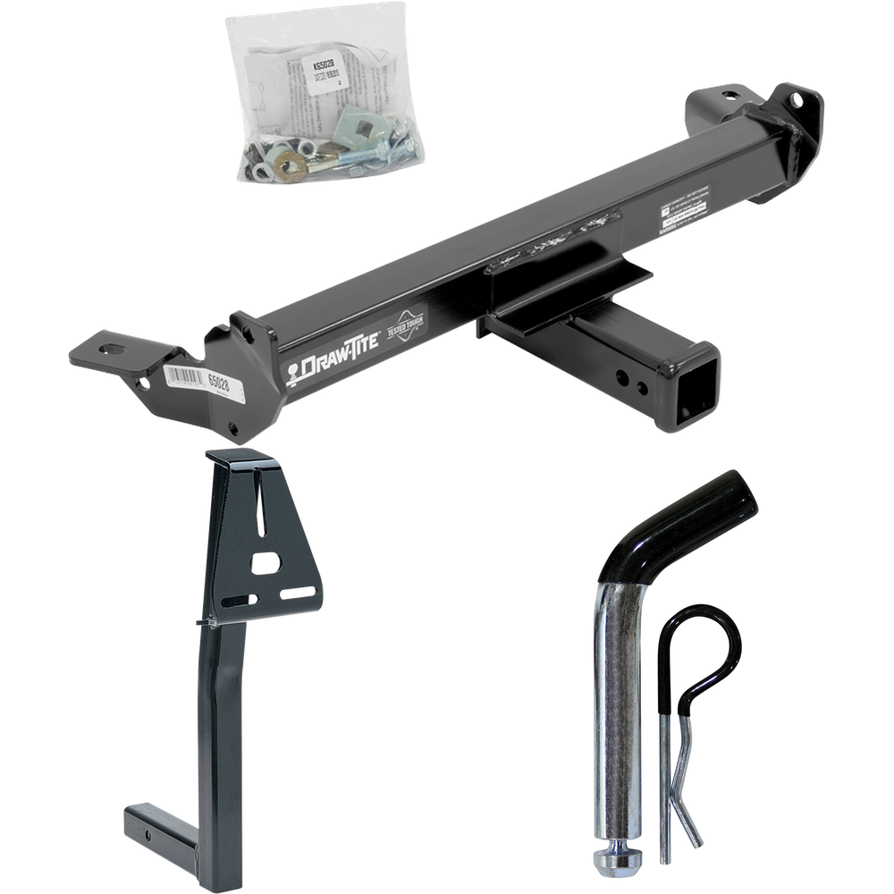 Fits 2001-2007 GMC Sierra 1500 HD Front Mount Trailer Hitch Tow PKG w/ Spare Tire Carrier + Pin/Clip By Draw-Tite