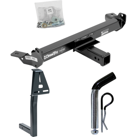 Fits 2001-2007 GMC Sierra 1500 HD Front Mount Trailer Hitch Tow PKG w/ Spare Tire Carrier + Pin/Clip By Draw-Tite