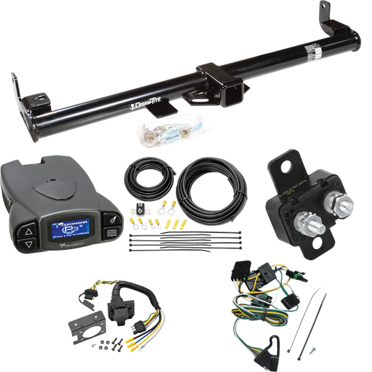 Fits 1997-1997 Jeep Wrangler Trailer Hitch Tow PKG w/ Tekonsha Prodigy P3 Brake Control + 7-Way RV Wiring By Draw-Tite