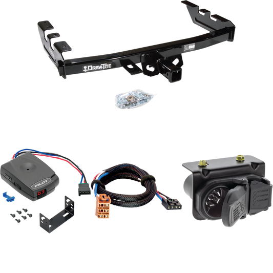 Fits 2003-2004 Chevrolet Silverado 2500 Trailer Hitch Tow PKG w/ Pro Series Pilot Brake Control + Plug & Play BC Adapter + 7-Way RV Wiring By Draw-Tite