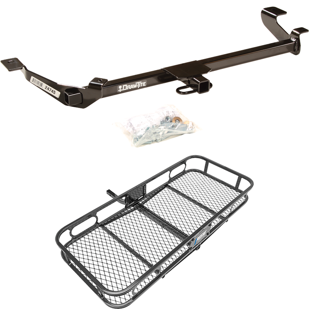 Fits 2005-2006 Pontiac Pursuit Trailer Hitch Tow PKG w/ 48" x 20" Cargo Carrier Rack (For Coupe, (Canada Only) Models) By Draw-Tite