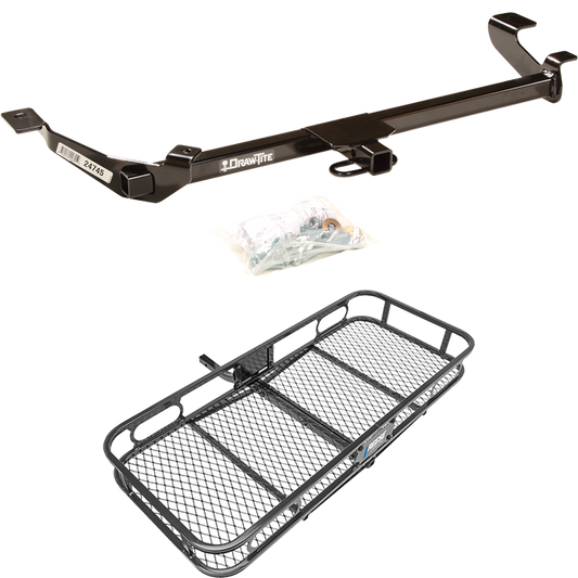 Fits 2005-2006 Pontiac Pursuit Trailer Hitch Tow PKG w/ 48" x 20" Cargo Carrier Rack (For Coupe, (Canada Only) Models) By Draw-Tite