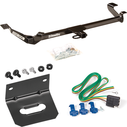 Fits 2007-2009 Pontiac G5 Trailer Hitch Tow PKG w/ 4-Flat Wiring Harness + Bracket (Excludes: GT Models) By Draw-Tite