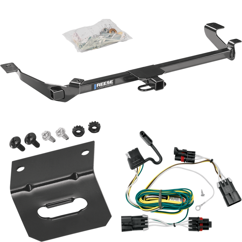 Fits 2005-2010 Chevrolet Cobalt Trailer Hitch Tow PKG w/ 4-Flat Wiring Harness + Bracket (For Coupe, Except SS Models) By Reese Towpower