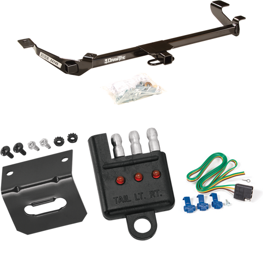 Fits 2005-2010 Chevrolet Cobalt Trailer Hitch Tow PKG w/ 4-Flat Wiring Harness + Bracket + Tester (For Coupe, Except SS Models) By Draw-Tite