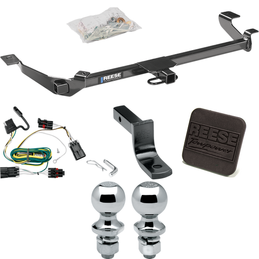 Fits 2005-2006 Pontiac Pursuit Trailer Hitch Tow PKG w/ 4-Flat Wiring Harness + Draw-Bar + 1-7/8" + 2" Ball + Hitch Cover (For Coupe, (Canada Only) Models) By Reese Towpower