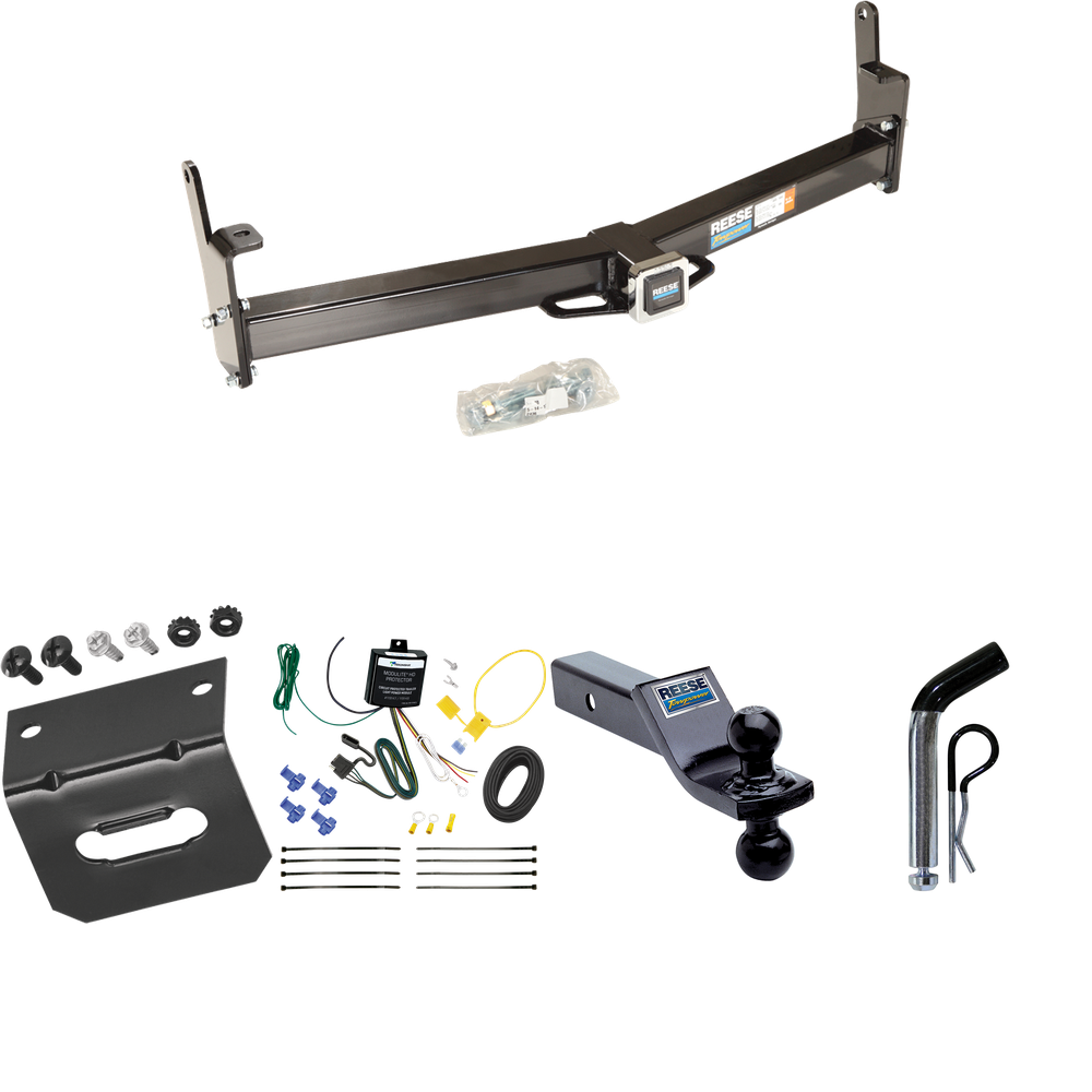 Fits 1997-2001 Mercury Mountaineer Trailer Hitch Tow PKG w/ 4-Flat Wiring Harness + Dual Ball Ball Mount 1-7/8" & 2" Trailer Balls + Pin/Clip + Wiring Bracket By Reese Towpower