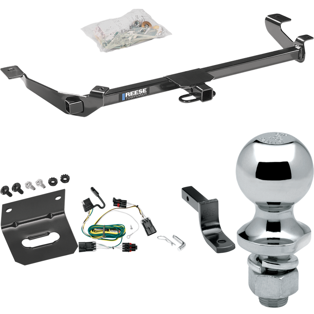 Fits 2005-2010 Chevrolet Cobalt Trailer Hitch Tow PKG w/ 4-Flat Wiring Harness + Draw-Bar + 1-7/8" Ball + Wiring Bracket (For Coupe, Except SS Models) By Reese Towpower