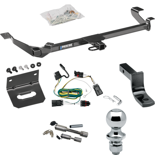 Fits 2005-2006 Pontiac Pursuit Trailer Hitch Tow PKG w/ 4-Flat Wiring Harness + Draw-Bar + 1-7/8" Ball + Wiring Bracket + Dual Hitch & Coupler Locks (For Coupe, (Canada Only) Models) By Reese Towpower