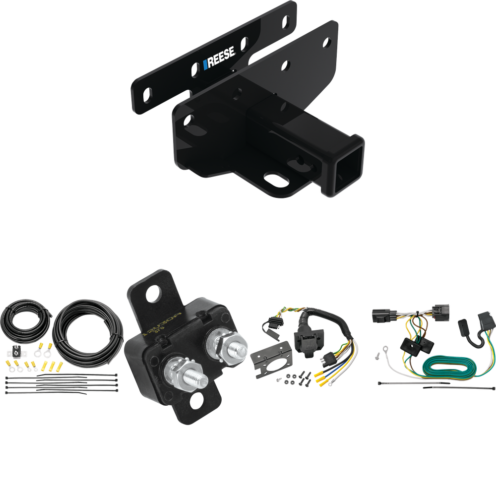 Fits 2007-2017 Jeep Wrangler Trailer Hitch Tow PKG w/ 7-Way RV Wiring (Excludes: w/Right Hand Drive Models) By Reese Towpower