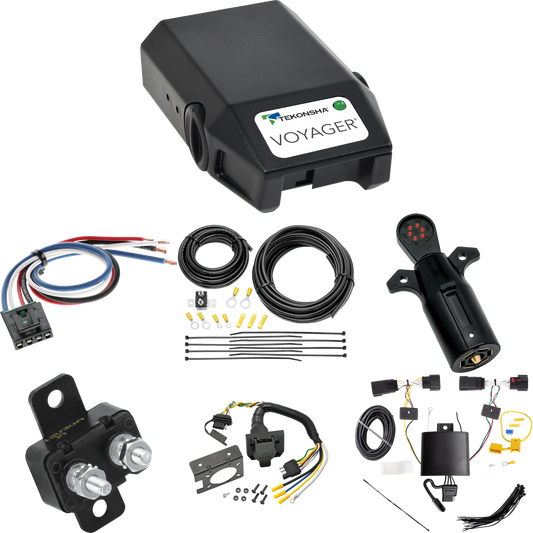 Fits 2019-2023 Lincoln Nautilus 7-Way RV Wiring + Tekonsha Voyager Brake Control + Generic BC Wiring Adapter + 7-Way Tester By Tekonsha