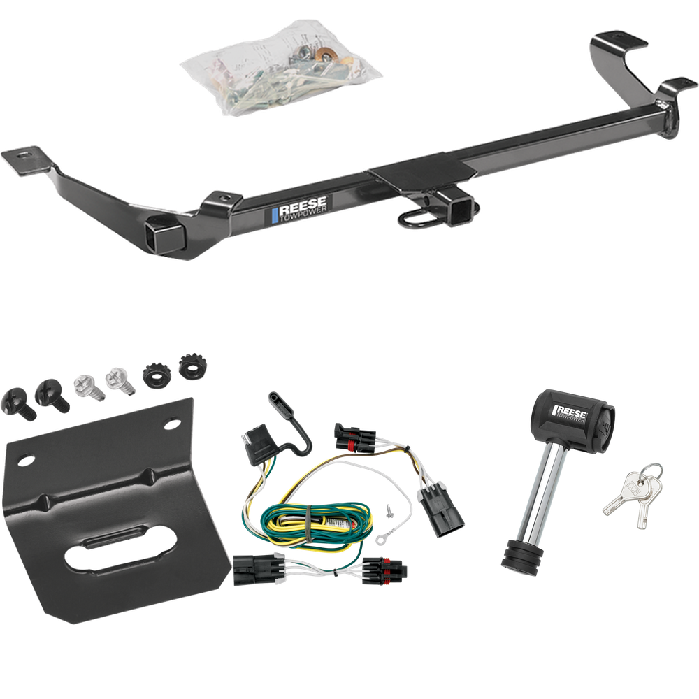 Fits 2005-2006 Pontiac Pursuit Trailer Hitch Tow PKG w/ 4-Flat Wiring Harness + Wiring Bracket + Hitch Lock (For Coupe, (Canada Only) Models) By Reese Towpower