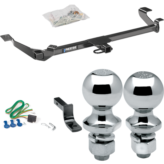 Fits 2005-2010 Chevrolet Cobalt Trailer Hitch Tow PKG w/ 4-Flat Wiring Harness + Draw-Bar + 1-7/8" + 2" Ball (For Sedan, Except SS Models) By Reese Towpower