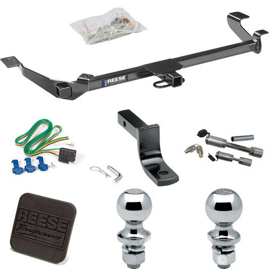 Fits 2005-2006 Pontiac Pursuit Trailer Hitch Tow PKG w/ 4-Flat Wiring Harness + Draw-Bar + 1-7/8" + 2" Ball + Hitch Cover + Dual Hitch & Coupler Locks (For Sedan, (Canada Only) Models) By Reese Towpower