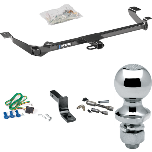 Fits 2005-2006 Pontiac Pursuit Trailer Hitch Tow PKG w/ 4-Flat Wiring Harness + Draw-Bar + 1-7/8" Ball + Dual Hitch & Coupler Locks (For Sedan, (Canada Only) Models) By Reese Towpower