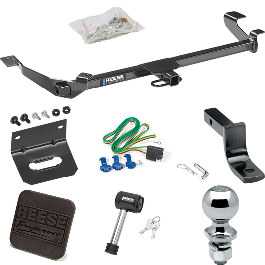 Fits 2005-2010 Chevrolet Cobalt Trailer Hitch Tow PKG w/ 4-Flat Wiring Harness + Draw-Bar + 2" Ball + Wiring Bracket + Hitch Cover + Hitch Lock (For Sedan, Except SS Models) By Reese Towpower