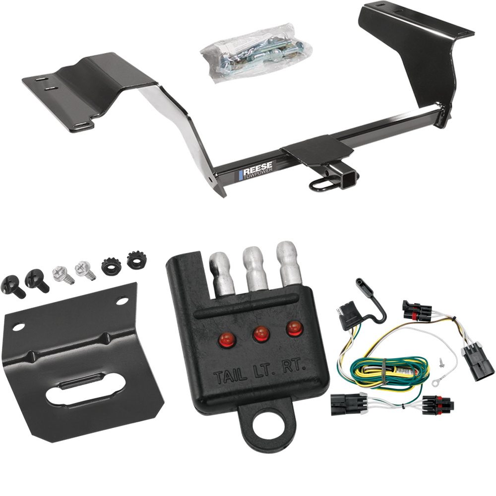 Fits 2008-2008 Chevrolet Cobalt Sport Trailer Hitch Tow PKG w/ 4-Flat Wiring Harness + Bracket + Tester (For Coupe Models) By Reese Towpower