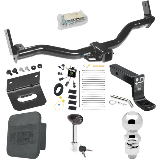 Fits 1997-2001 Mercury Mountaineer Trailer Hitch Tow PKG w/ 4-Flat Zero Contact "No Splice" Wiring + Ball Mount w/ 4" Drop + 2-5/16" Ball + Wiring Bracket + Hitch Lock + Hitch Cover By Reese Towpower