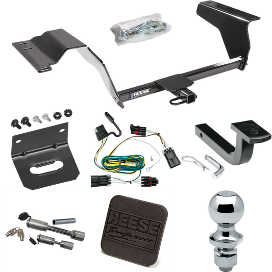 Fits 2008-2010 Chevrolet HHR SS Trailer Hitch Tow PKG w/ 4-Flat Wiring Harness + Draw-Bar + 1-7/8" Ball + Wiring Bracket + Hitch Cover + Dual Hitch & Coupler Locks By Reese Towpower