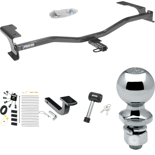 Fits 2010-2011 Mercury Milan Trailer Hitch Tow PKG w/ 4-Flat Zero Contact "No Splice" Wiring Harness + Draw-Bar + 2" Ball + Hitch Lock By Reese Towpower