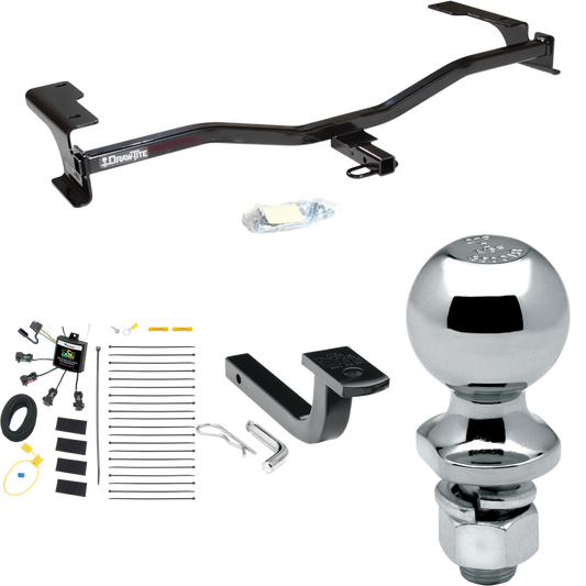 Fits 2010-2011 Mercury Milan Trailer Hitch Tow PKG w/ 4-Flat Zero Contact "No Splice" Wiring Harness + Draw-Bar + 2" Ball By Draw-Tite