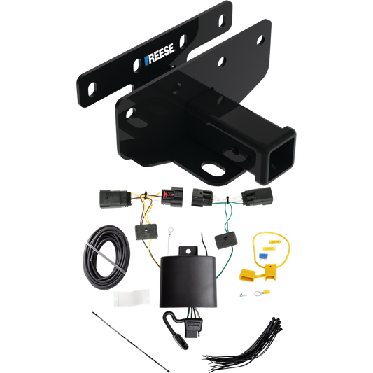 Se adapta al paquete de enganche de remolque Jeep Wrangler 2018-2023 con arnés de cableado plano de 4 (para modelos JL (nuevo estilo de carrocería)) de Reese Towpower