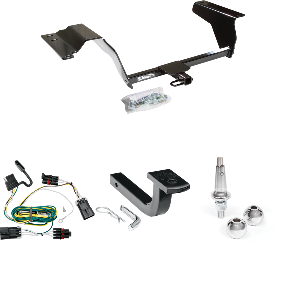 Se adapta al paquete de enganche de remolque deportivo Chevrolet Cobalt 2008-2008 con arnés de cableado de 4 planos + barra de tracción + bolas intercambiables de 1-7/8" y 2" (para modelos Coupe) de Draw-Tite