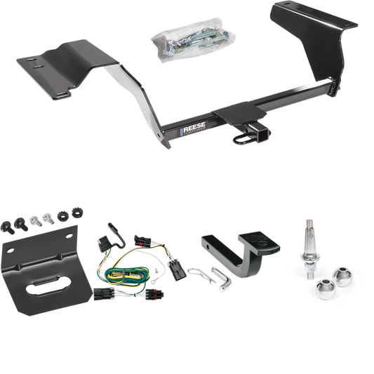 Fits 2006-2011 Chevrolet HHR Trailer Hitch Tow PKG w/ 4-Flat Wiring Harness + Draw-Bar + Interchangeable 1-7/8" & 2" Balls + Wiring Bracket By Reese Towpower