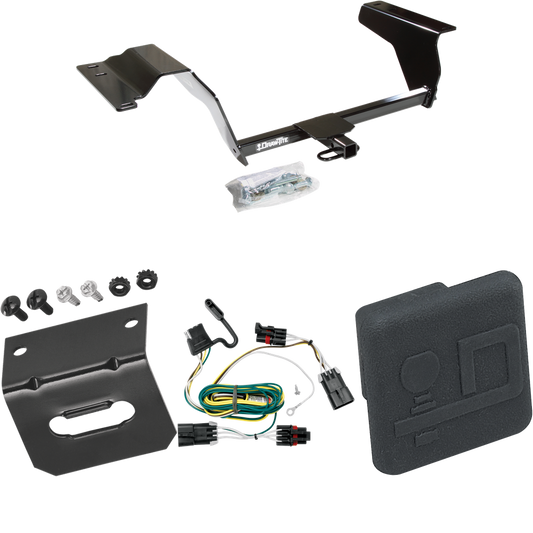 Fits 2005-2010 Chevrolet Cobalt SS Trailer Hitch Tow PKG w/ 4-Flat Wiring Harness + Hitch Cover (For Coupe Models) By Draw-Tite