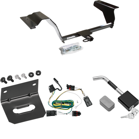 Fits 2005-2010 Chevrolet Cobalt SS Trailer Hitch Tow PKG w/ 4-Flat Wiring Harness + Wiring Bracket + Hitch Lock (For Coupe Models) By Draw-Tite