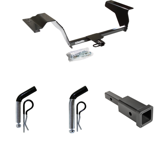 Fits 2005-2007 Saturn Ion 3 Trailer Hitch Tow PKG w/ Hitch Adapter 1-1/4" to 2" Receiver + 1/2" Pin & Clip + 5/8" Pin & Clip (For w/2.4 Liter Engine Models) By Draw-Tite