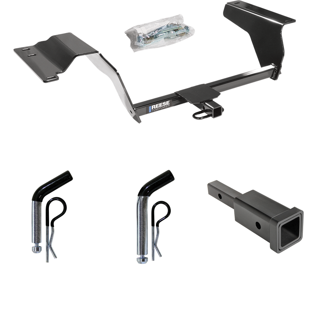 Fits 2007-2009 Pontiac G5 Trailer Hitch Tow PKG w/ Hitch Adapter 1-1/4" to 2" Receiver + 1/2" Pin & Clip + 5/8" Pin & Clip (For GT Models) By Reese Towpower