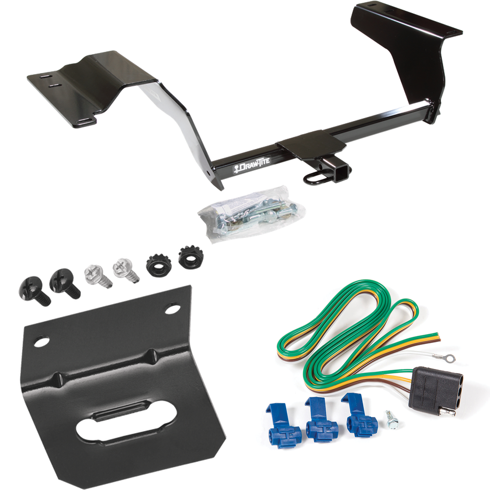 Fits 2008-2008 Chevrolet Cobalt Sport Trailer Hitch Tow PKG w/ 4-Flat Wiring Harness + Bracket (For Sedan Models) By Draw-Tite