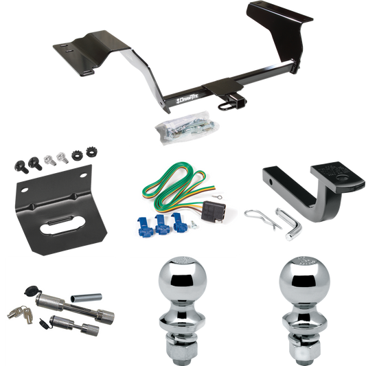 Fits 2006-2011 Chevrolet HHR Trailer Hitch Tow PKG w/ 4-Flat Wiring Harness + Draw-Bar + 1-7/8" + 2" Ball + Wiring Bracket + Dual Hitch & Coupler Locks By Draw-Tite