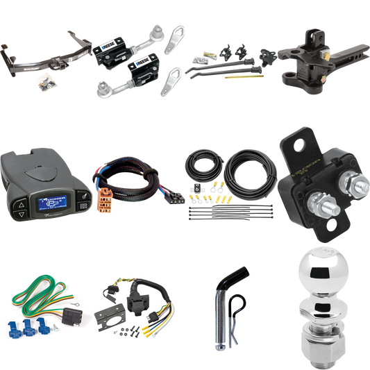 Fits 2003-2007 GMC Sierra 2500 HD Trailer Hitch Tow PKG w/ 17K Trunnion Bar Weight Distribution Hitch + Pin/Clip + Dual Cam Sway Control + 2-5/16" Ball + Tekonsha Prodigy P3 Brake Control + Plug & Play BC Adapter + 7-Way RV Wiring (For (Classic) Mode