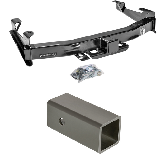 Fits 2007-2010 Chevrolet Silverado 2500 HD Trailer Hitch Tow PKG w/ 2-1/2" to 2" Adapter 6" Length By Draw-Tite