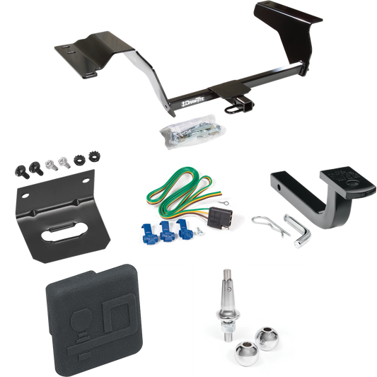 Fits 2008-2008 Chevrolet Cobalt Sport Trailer Hitch Tow PKG w/ 4-Flat Wiring Harness + Draw-Bar + Interchangeable 1-7/8" & 2" Balls + Wiring Bracket + Hitch Cover (For Sedan Models) By Draw-Tite