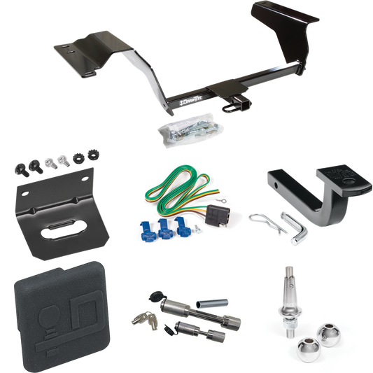 Fits 2006-2011 Chevrolet HHR Trailer Hitch Tow PKG w/ 4-Flat Wiring Harness + Draw-Bar + Interchangeable 1-7/8" & 2" Balls + Wiring Bracket + Hitch Cover + Dual Hitch & Coupler Locks By Draw-Tite