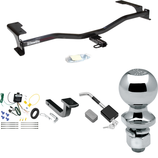 Fits 2010-2011 Mercury Milan Trailer Hitch Tow PKG w/ 4-Flat Wiring Harness + Draw-Bar + 2" Ball + Hitch Lock By Draw-Tite