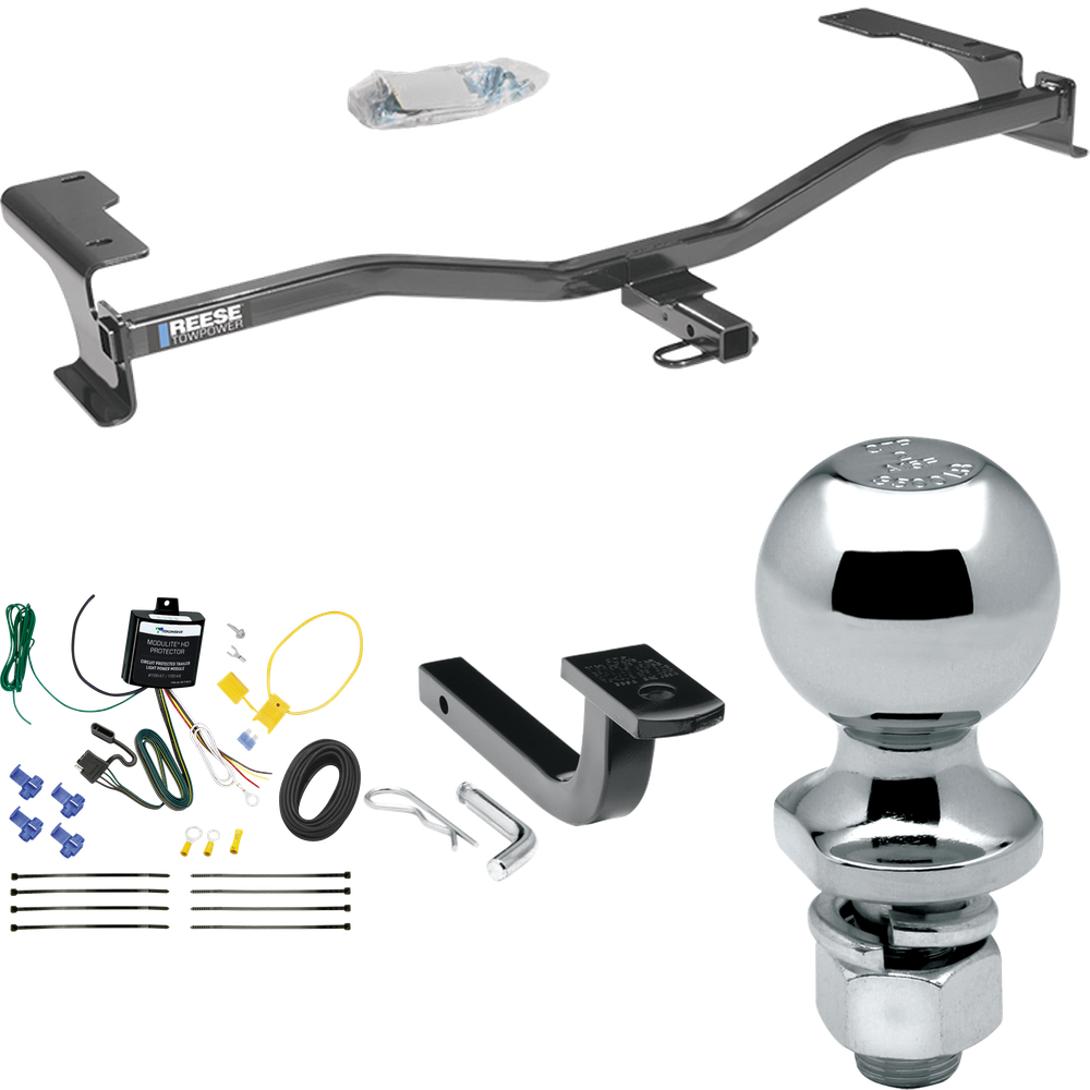 Fits 2010-2012 Lincoln MKZ Trailer Hitch Tow PKG w/ 4-Flat Wiring Harness + Draw-Bar + 2" Ball By Reese Towpower