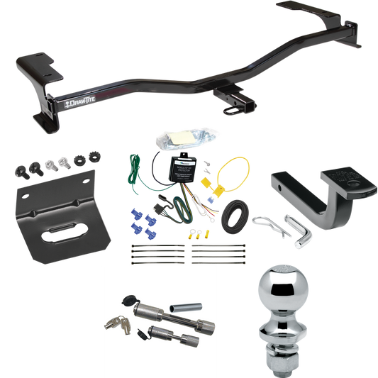 Fits 2010-2011 Mercury Milan Trailer Hitch Tow PKG w/ 4-Flat Wiring Harness + Draw-Bar + 1-7/8" Ball + Wiring Bracket + Dual Hitch & Coupler Locks By Draw-Tite