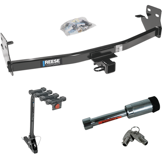 Fits 2006-2006 Isuzu i-280 Trailer Hitch Tow PKG w/ 4 Bike Carrier Rack + Hitch Lock By Reese Towpower