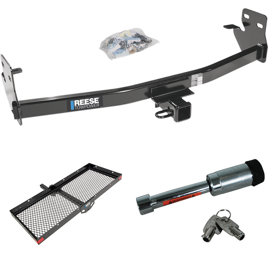 Fits 2007-2008 Isuzu i-290 Trailer Hitch Tow PKG w/ 48" x 20" Cargo Carrier + Hitch Lock By Reese Towpower