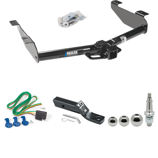 Se adapta al paquete de remolque con enganche para remolque Chevrolet Silverado 2500 HD 2003-2007 con 4 cables planos + soporte de bola con caída de 2" + bola intercambiable de 1-7/8" y 2" y 2-5/16" (para (Classic) Modelos) Por Reese Towpower