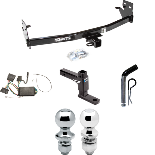 Fits 2006-2006 Isuzu i-350 Trailer Hitch Tow PKG w/ 4-Flat Wiring + Adjustable Drop Rise Ball Mount + Pin/Clip + 2" Ball + 1-7/8" Ball By Draw-Tite