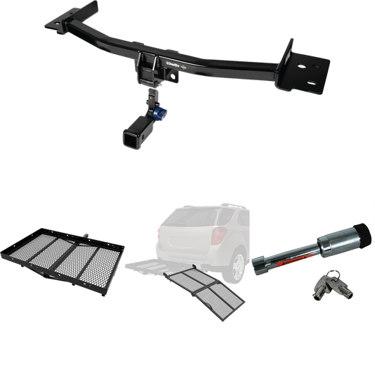 Fits 2020-2023 Lincoln Aviator Trailer Hitch Tow PKG w/ Cargo Carrier + Bi-Fold Ramp + Hitch Lock By Draw-Tite