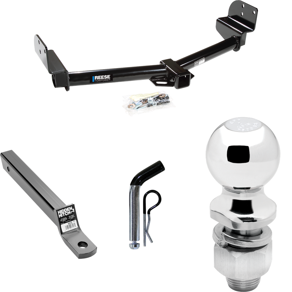 Fits 2002-2005 Ford Explorer Trailer Hitch Tow PKG w/ Extended 16" Long Ball Mount w/ 2" Drop + Pin/Clip + 2" Ball By Reese Towpower