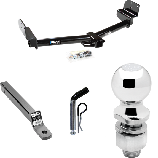 Fits 2002-2005 Ford Explorer Trailer Hitch Tow PKG w/ Extended 16" Long Ball Mount w/ 2" Drop + Pin/Clip + 2" Ball By Reese Towpower