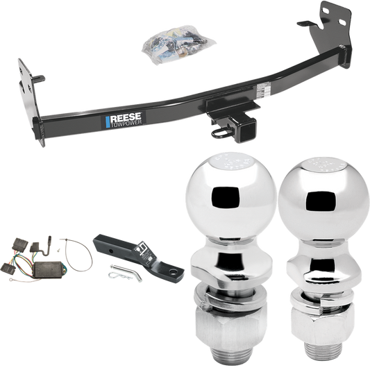 Se adapta al paquete de enganche de remolque Isuzu i-280 2006-2006 con cableado plano de 4 + soporte de bola con caída de 2" + bola de 2" + bola de 2-5/16" de Reese Towpower