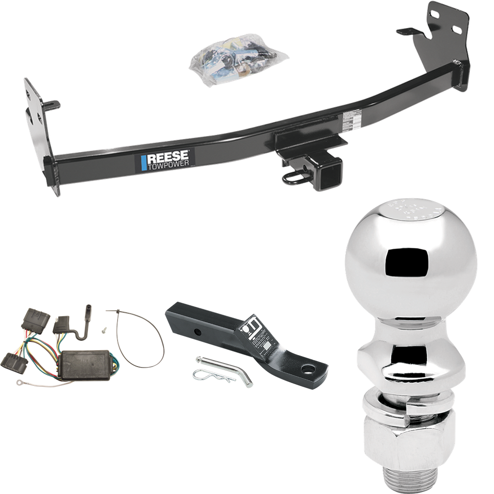 Se adapta al paquete de enganche de remolque Isuzu i-280 2006-2006 con cableado plano de 4 + soporte de bola con caída de 2" + bola de 2-5/16" de Reese Towpower